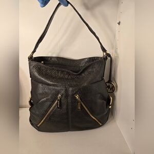 Michael Kors Black Leather Shoulder Bag